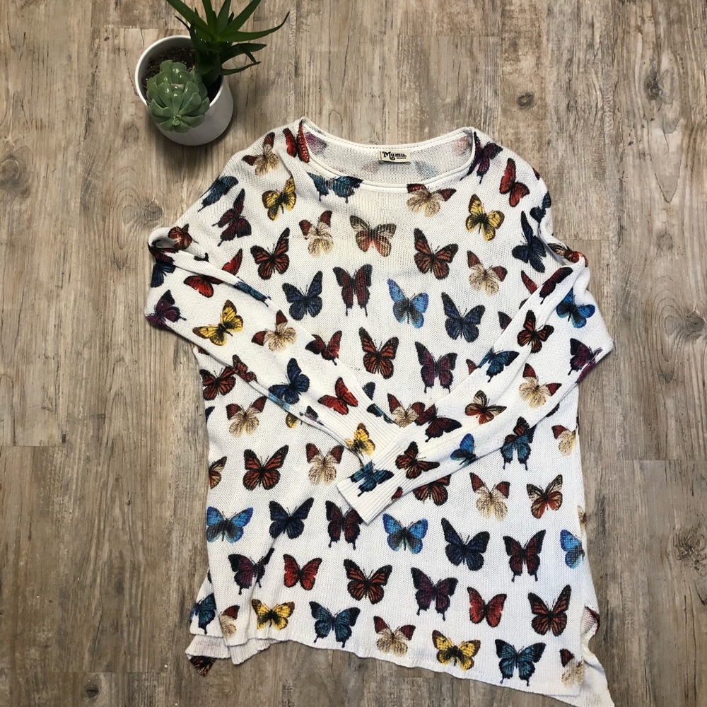 Show me your MUMU butterfly print sweater
